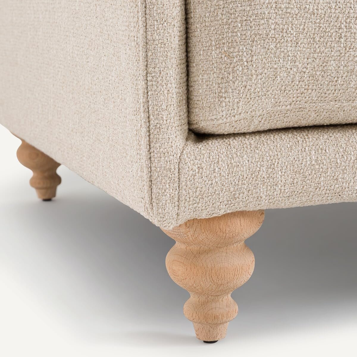 Karnak Chiara 3-Seater Boucle Sofa Couch Couch For Living Room and Office Furniture– Beige - Image 3