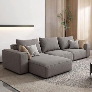 Karnak Sectional Sofa Couch With Cushions L-Shaped Comfortable Living Room Sofa Couch Color (Brown)