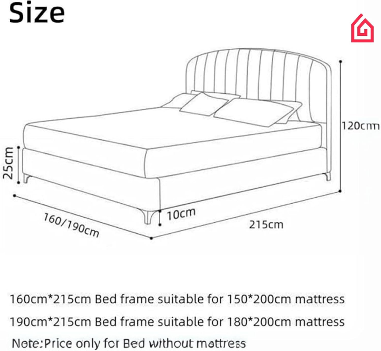 Karnak Vienna Modern Velvet Super King Bed Frame | Light Grey Upholstered Bed Frame with Solid Wood Base & Legs | Premium Bedroom Furniture (200 x 200 cm Without Mattress) - Image 3