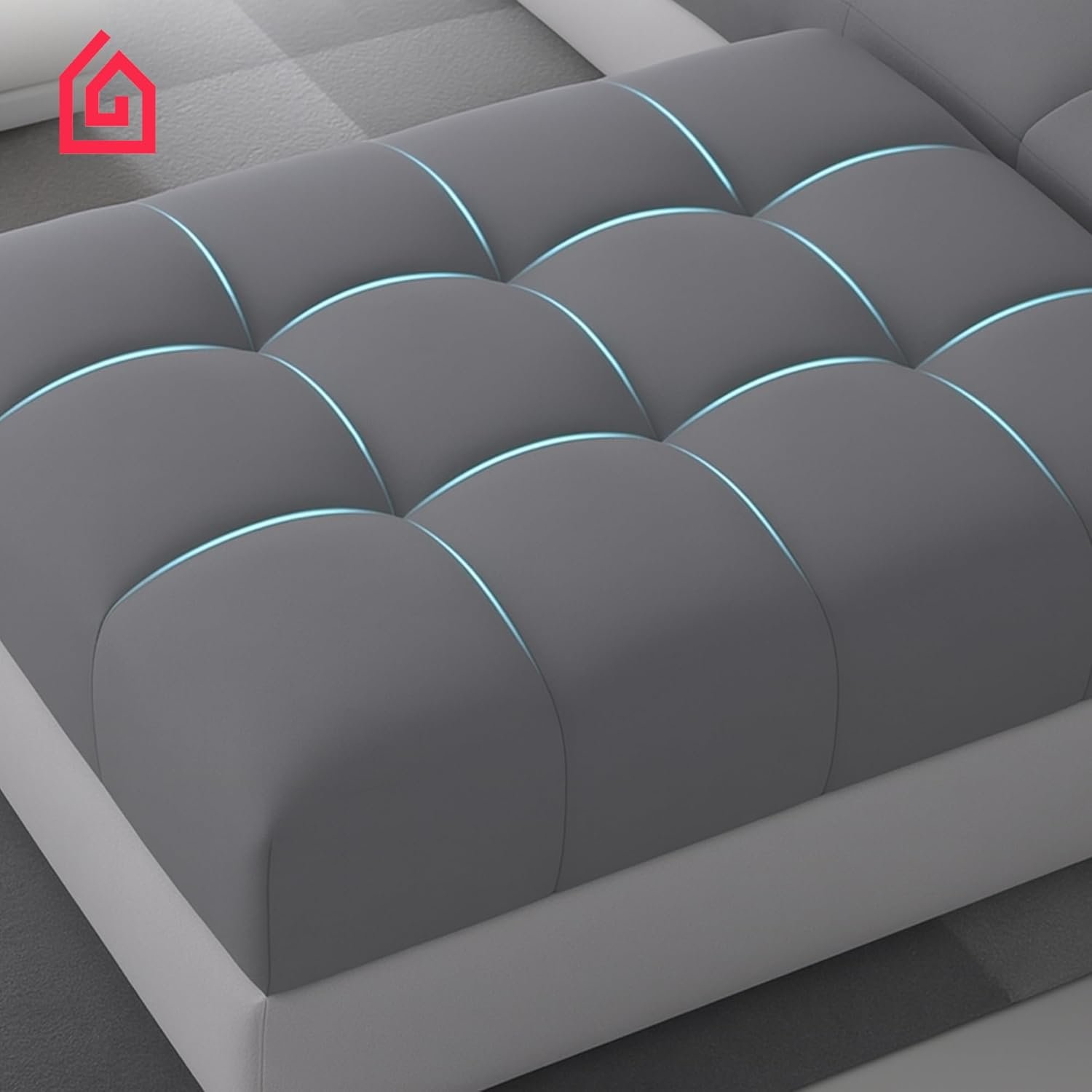 Karnak Luxury U-Shaped Sectional Sofa Set | 10-Seater Fabric Upholstered Sofa Set | Corner Couch Set | Modern Solid Wood Sofa for Large Living Room | Space Saving (Grey) - Image 30