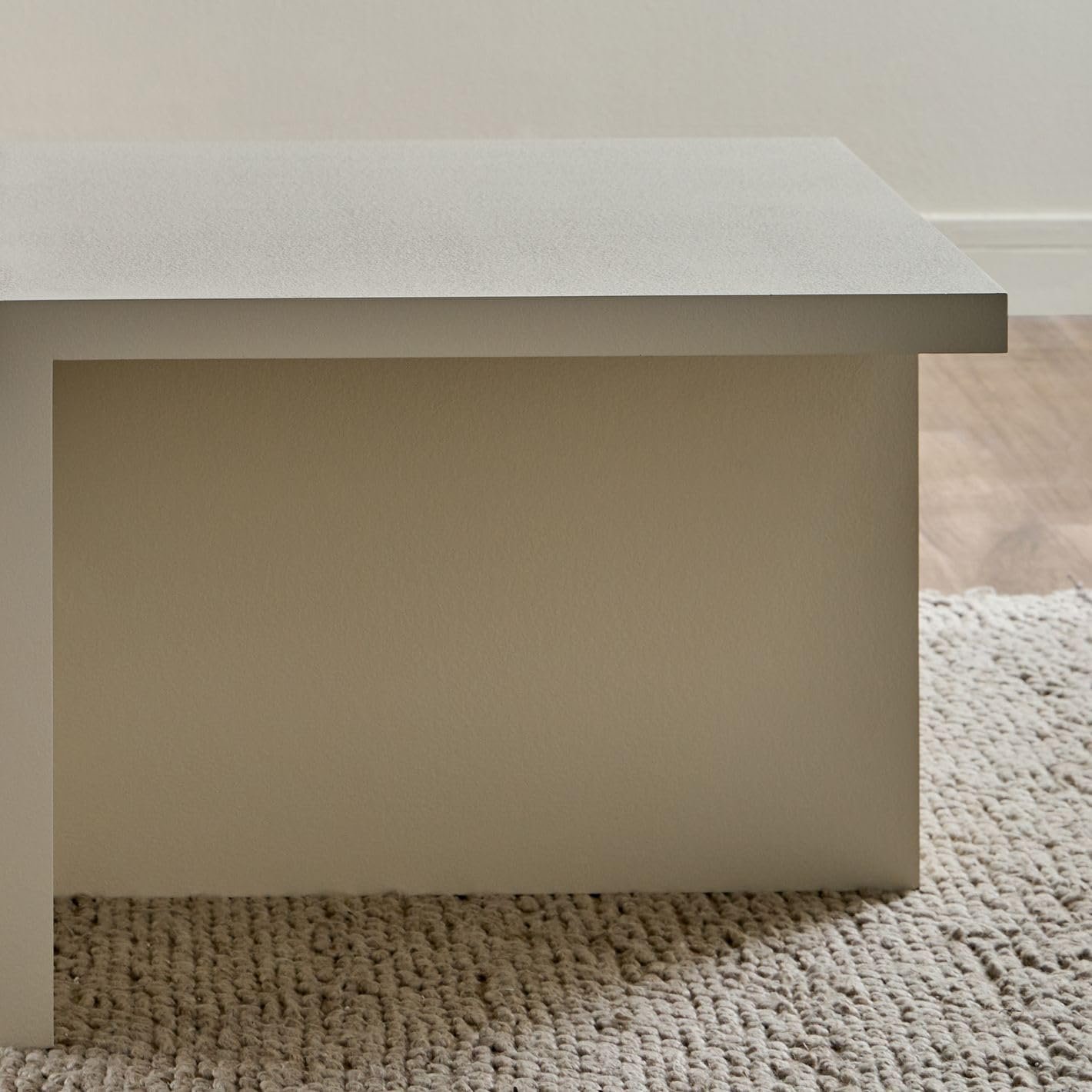 Karnak Intersect Coffee Table – Modern Rectangular Design, Engineered Wood with Plaster Finish, Durable & Stylish - Image 3