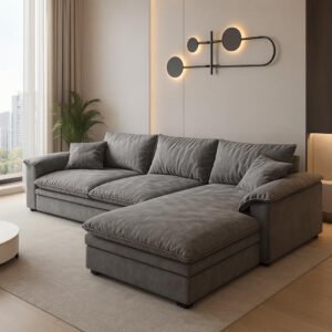 Karnak Italian Technology Fabric Sofa Light Luxury Down Latex Sofa Super Large Sitting Wide Living Room Size Combination Sofa