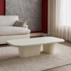 Karnak Lume Coffee Table – Modern Rectangular Design, Engineered Wood with Plaster Finish, Durable & Spacious