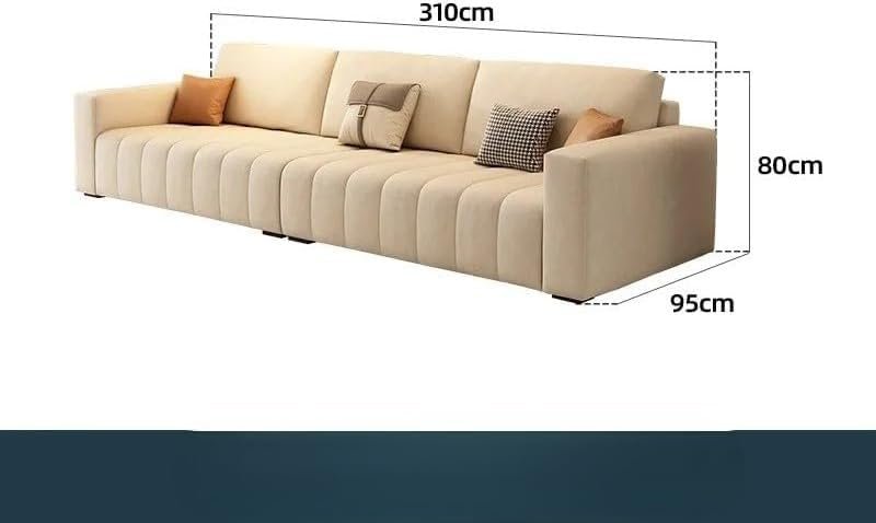 Karnak Modern Minimalist Sofa – Luxury Upholstered Couch with Deep Seating, Wide Armrests & Decorative Cushions – Elegant Cream Sofa for Living Room, Lounge & Office (Grey, 250cm) - Image 15