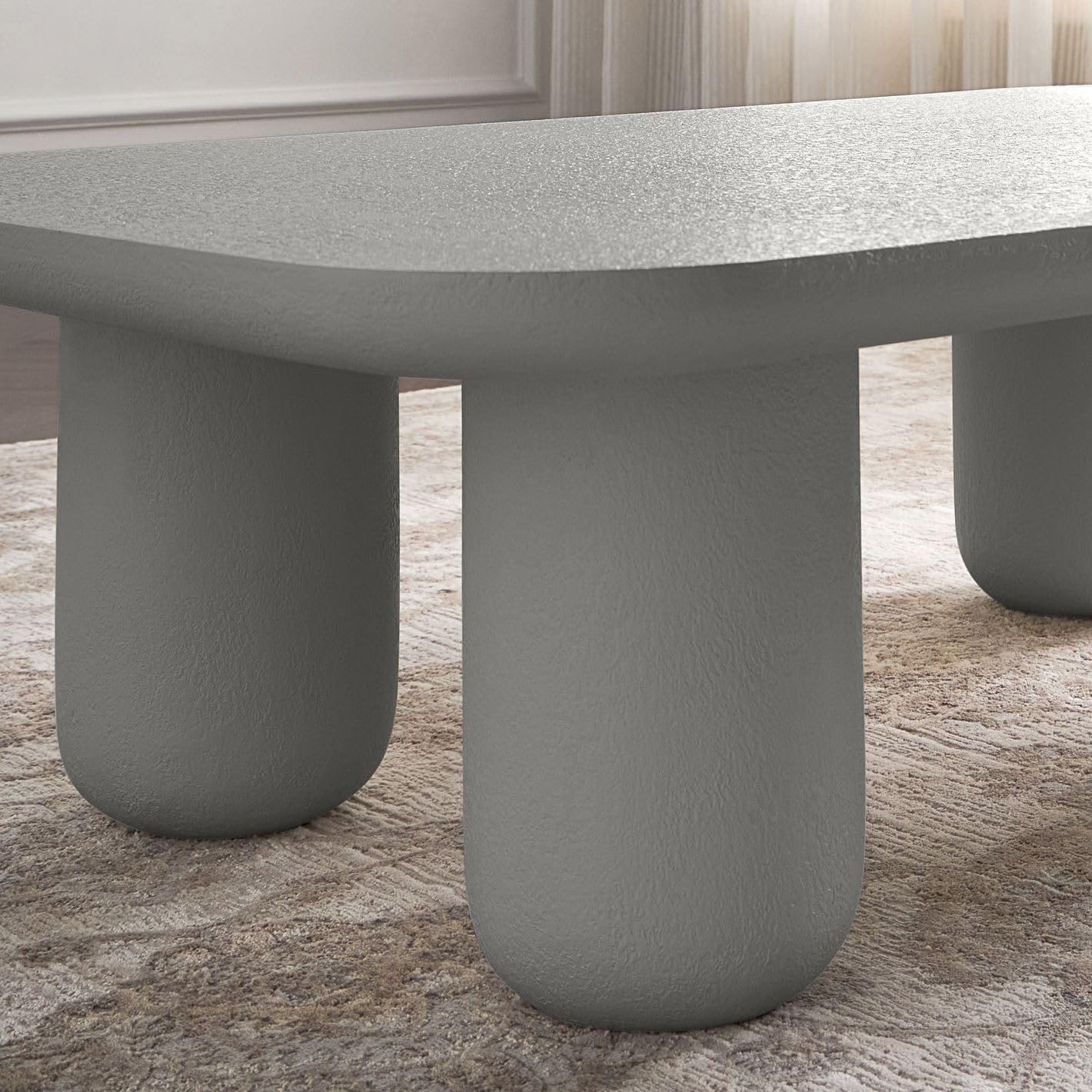 Karnak Velvet Coffee Table – Modern Rectangular Design, Engineered Wood Construction, Durable & Elegant Living Room Furniture (Black) - Image 4