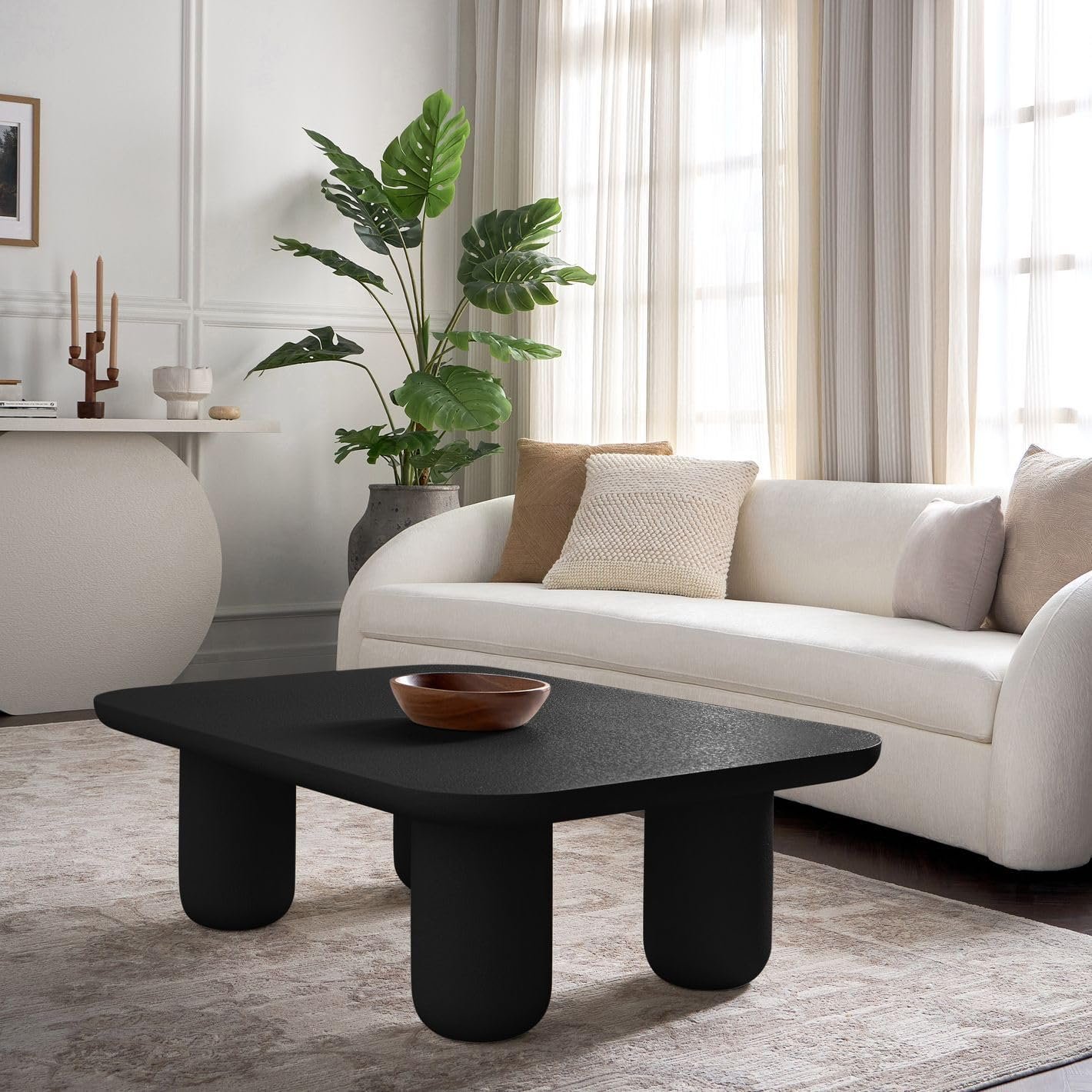 Karnak Velvet Coffee Table – Modern Rectangular Design, Engineered Wood Construction, Durable & Elegant Living Room Furniture (Black) - Image 25
