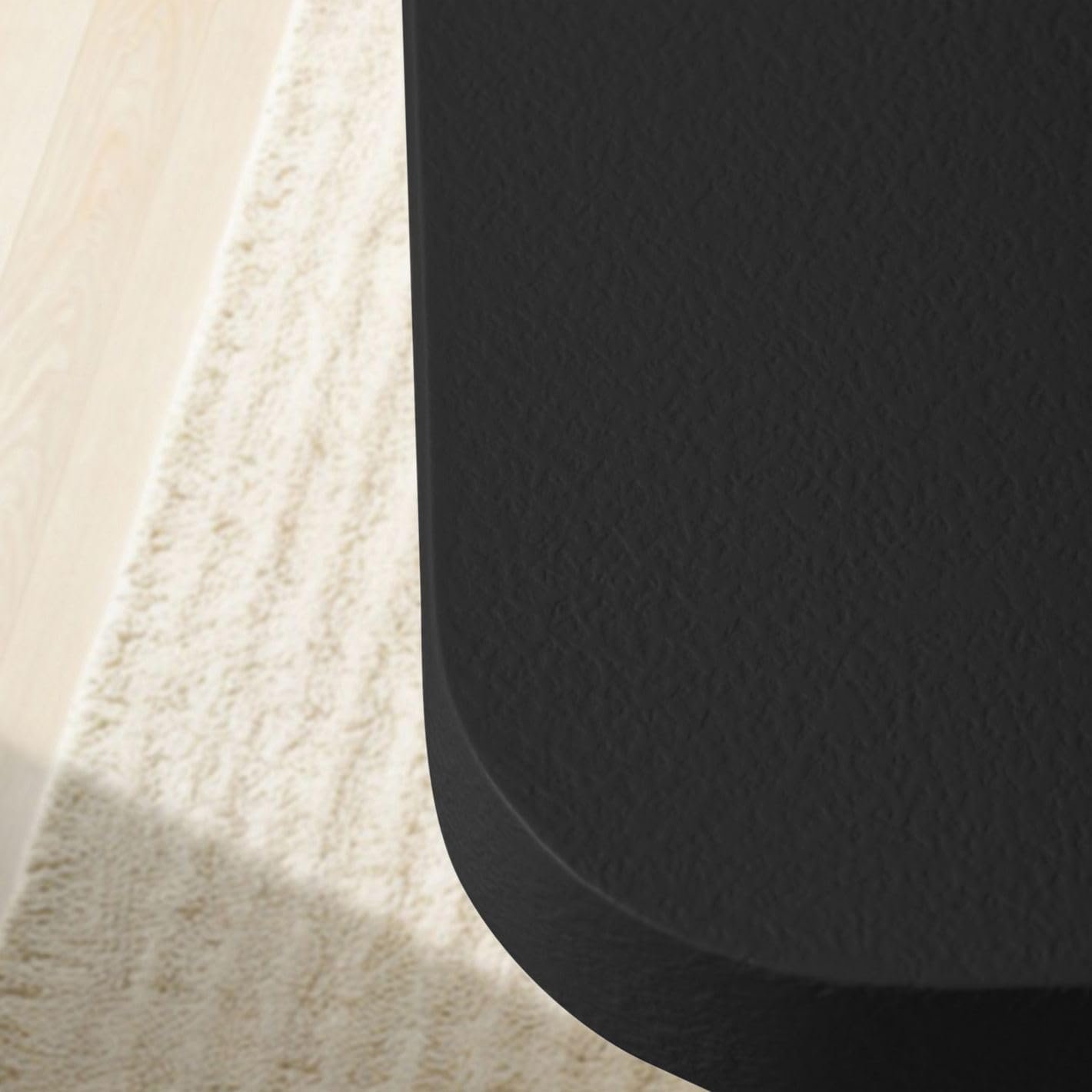 Karnak Whisper 8-Seater Dining Table with Rounded Edges, Twin Pedestal Base, Textured MDF Top, Modern Luxe Style (Grey) - Image 10