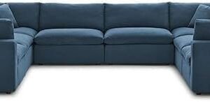Karnak Wide Symmetrical Modular Sectional Sofa, Large (Blue)