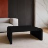 Karnak Arch Coffee Table – Modern Rectangular Design, Engineered Wood with Plaster Finish, Durable & Stylish (Black)