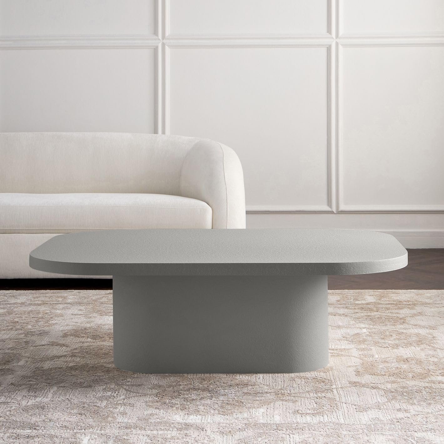 Karnak Block Coffee Table | Large Rectangular Modern Table Design | Engineered Wood Table Construction | Durable & Stylish for Living Room Table (White) - Image 13