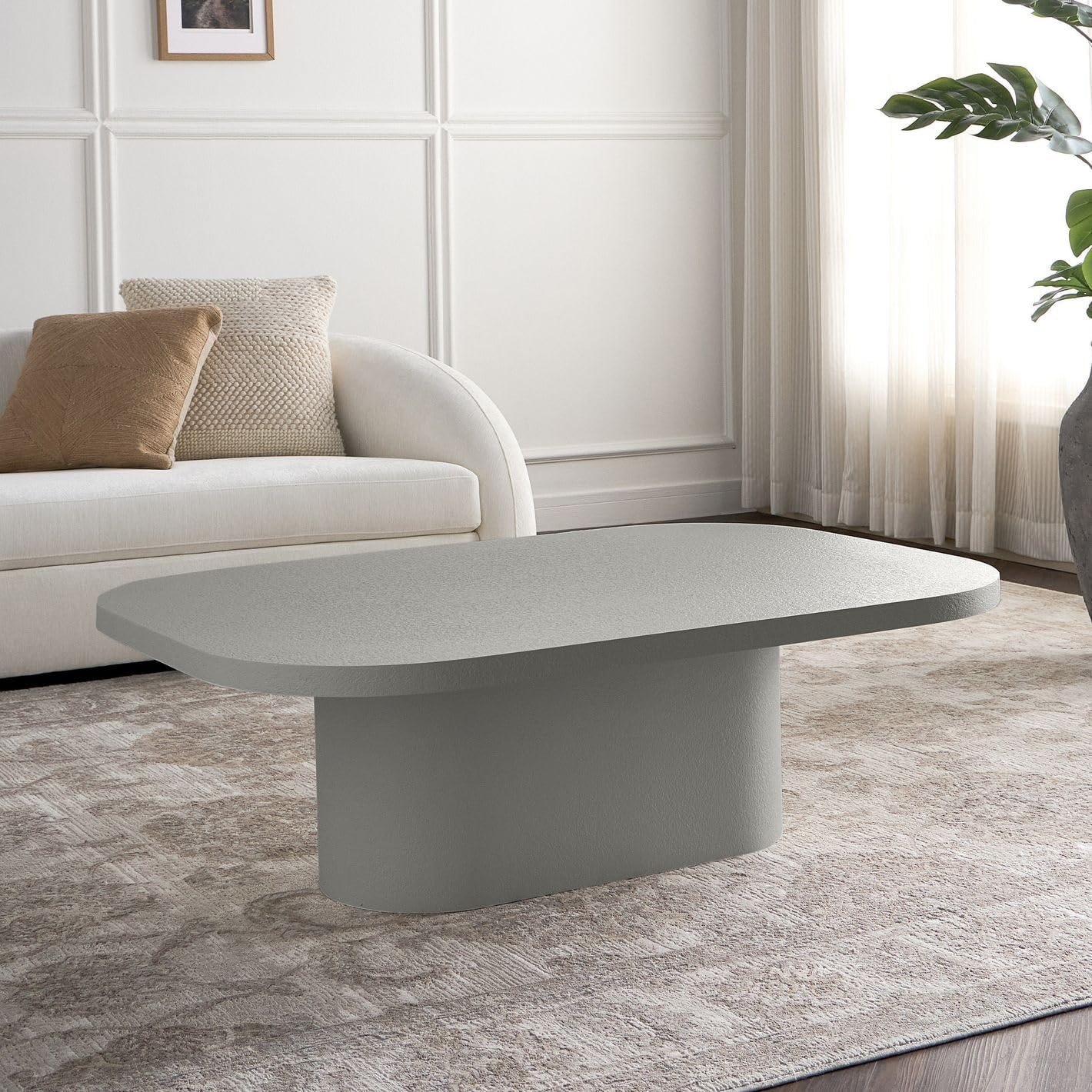 Karnak Block Coffee Table | Large Rectangular Modern Table Design | Engineered Wood Table Construction | Durable & Stylish for Living Room Table (White) - Image 17