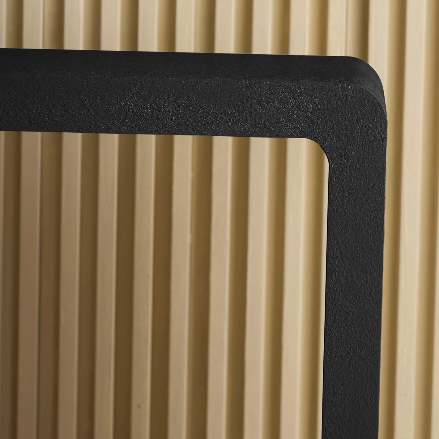 Karnak Edgy Console Table – Modern MDF Rectangle Console with Plaster Finish for Living Room, Hallway & Entryway (Biege) - Image 11