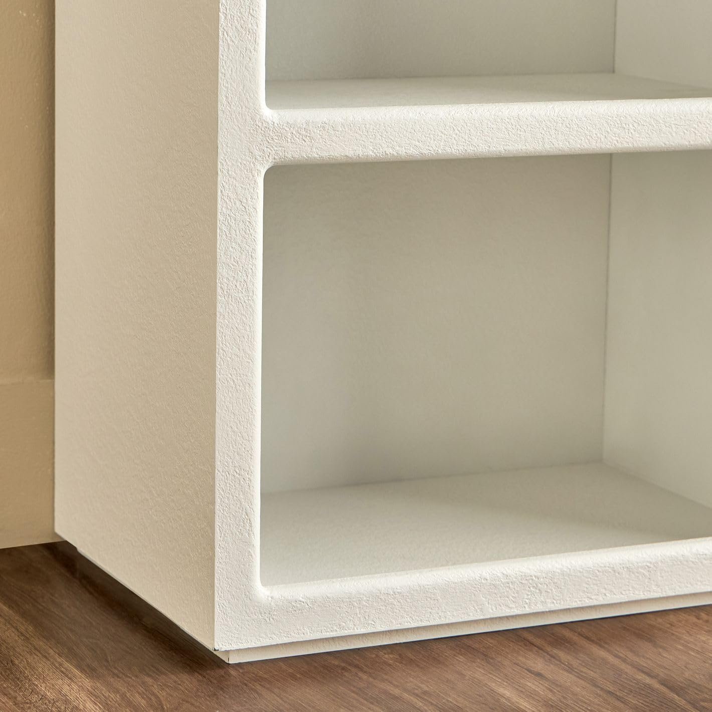 Karnak Float Buffet Modern Sideboard with 3 Doors, Minimalist Rounded-Edge Design, Cylindrical Legs & Concealed Storage (Biege) - Image 10