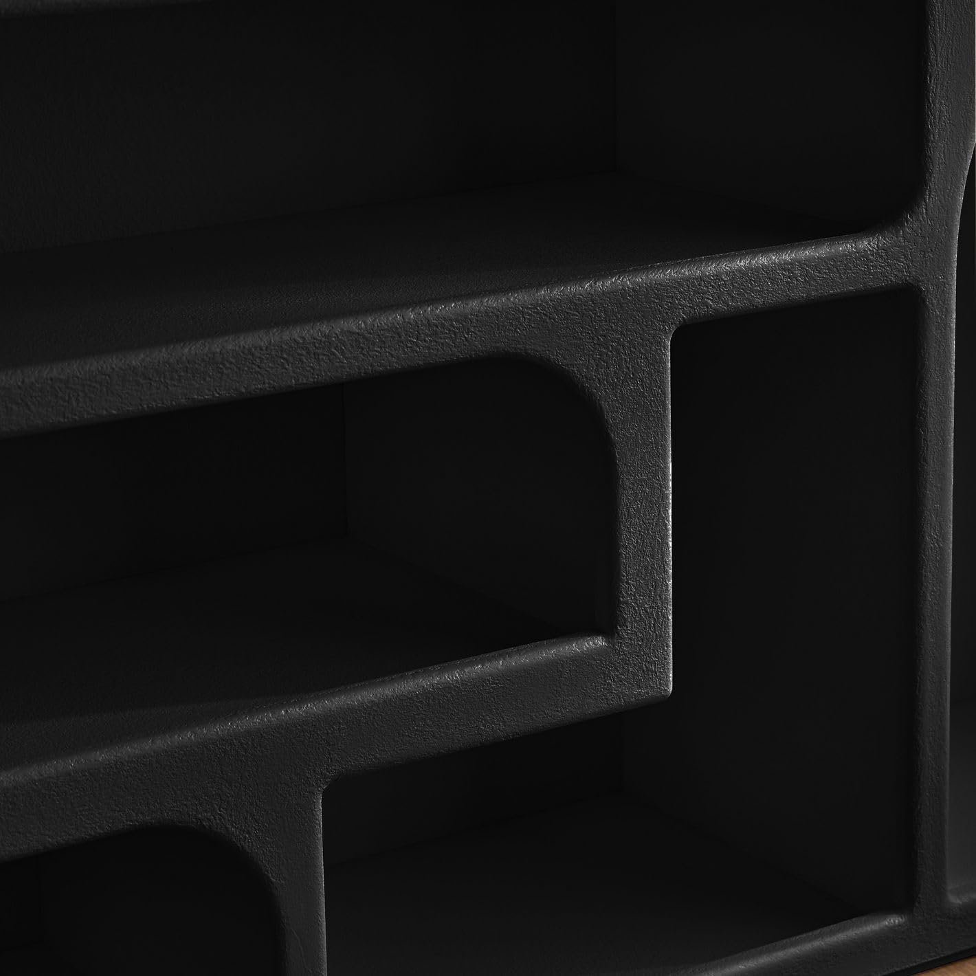 Karnak Float Buffet Modern Sideboard with 3 Doors, Minimalist Rounded-Edge Design, Cylindrical Legs & Concealed Storage (Biege) - Image 16