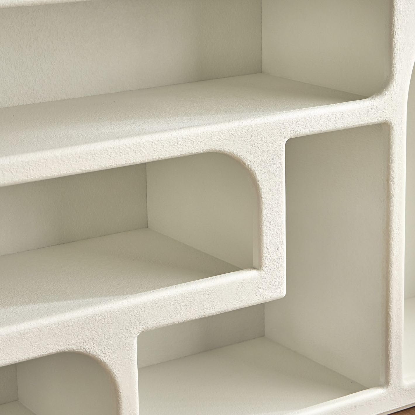 Karnak Float Buffet Modern Sideboard with 3 Doors, Minimalist Rounded-Edge Design, Cylindrical Legs & Concealed Storage (Black) - Image 10