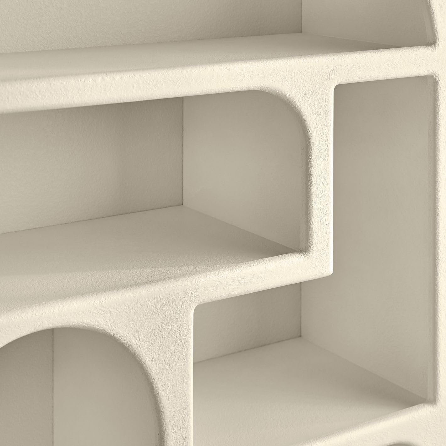 Karnak Float Display Unit – Modern Engineered Wood Shelf Cabinet with 4 Open Shelves, Black Minimalist Storage Furniture - Image 9