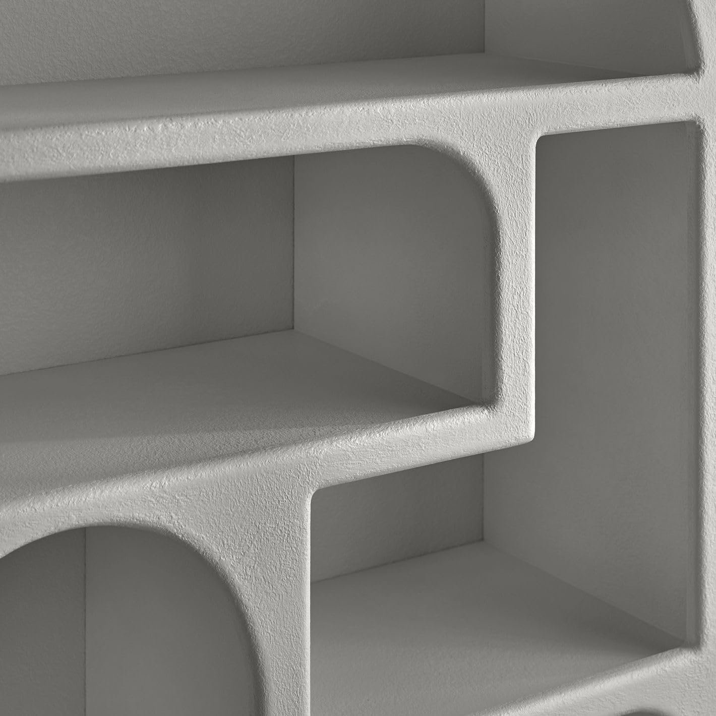 Karnak Float Display Unit – Modern Engineered Wood Shelf Cabinet with 4 Open Shelves, Black Minimalist Storage Furniture - Image 15