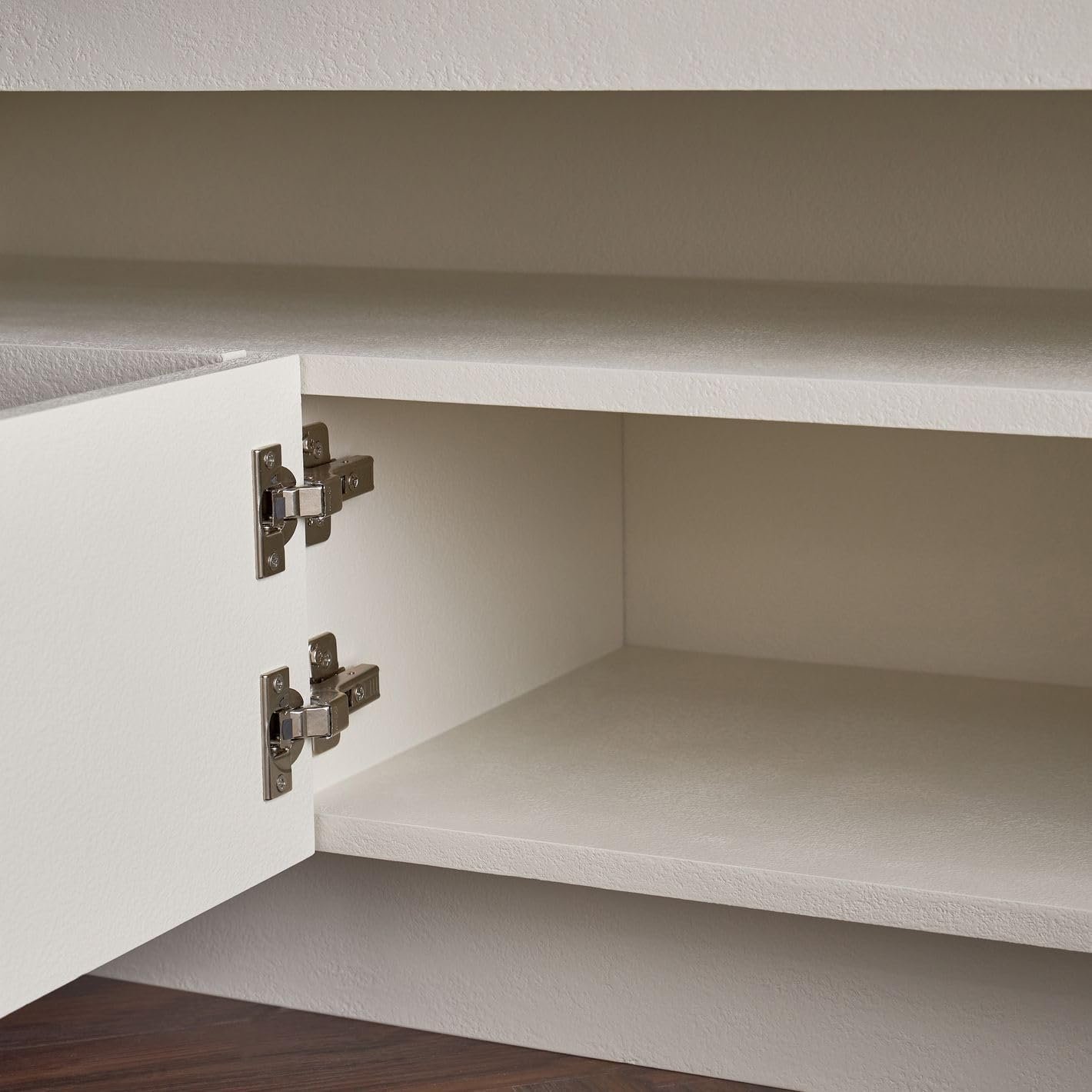 Karnak Horizon TV Unit | Modern Media Console with 4 Doors & Open Shelf | Stylish Wooden TV Cabinet with Storage for Living Room Furniture - Image 4