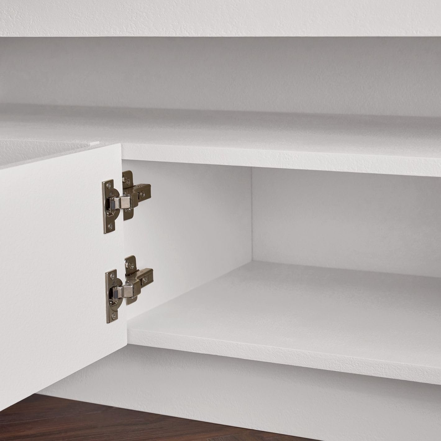 Karnak Horizon TV Unit | Modern Media Console with 4 Doors & Open Shelf | Stylish Wooden TV Cabinet with Storage for Living Room Furniture - Image 13