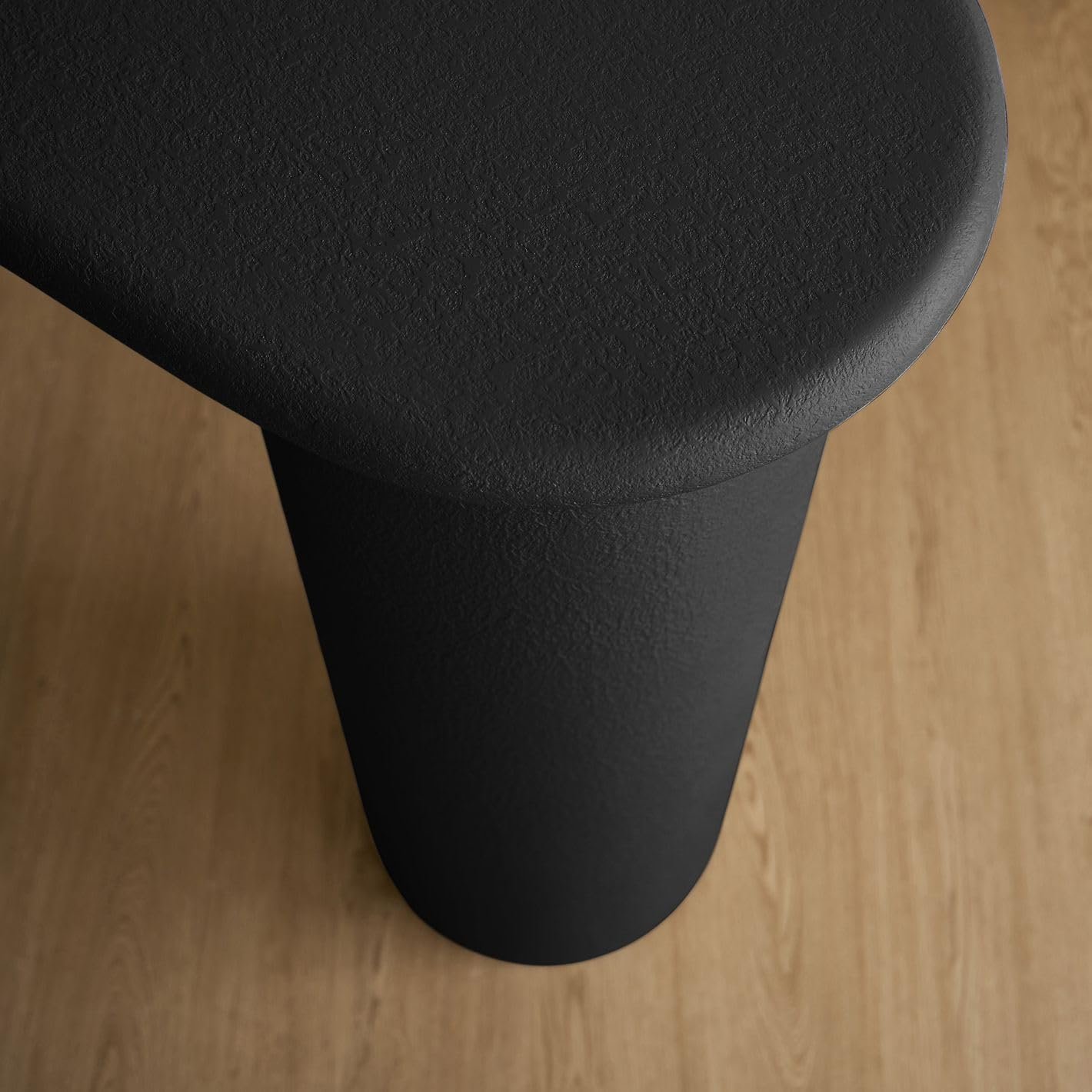 Karnak Pillar Console Table | Modern MDF Console with Plaster Finish & Sleek Pillar Legs | Hallway & Living Room Furniture (Black) - Image 6