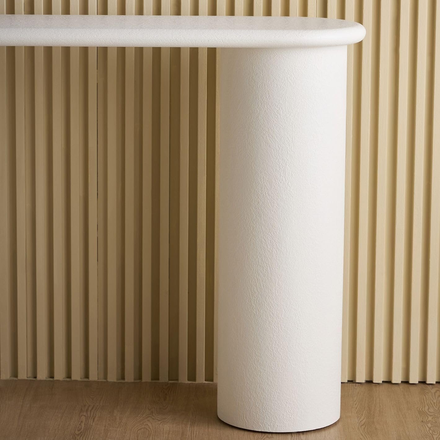 Karnak Pillar Console Table | Modern MDF Console with Plaster Finish & Sleek Pillar Legs | Hallway & Living Room Furniture (Black) - Image 11