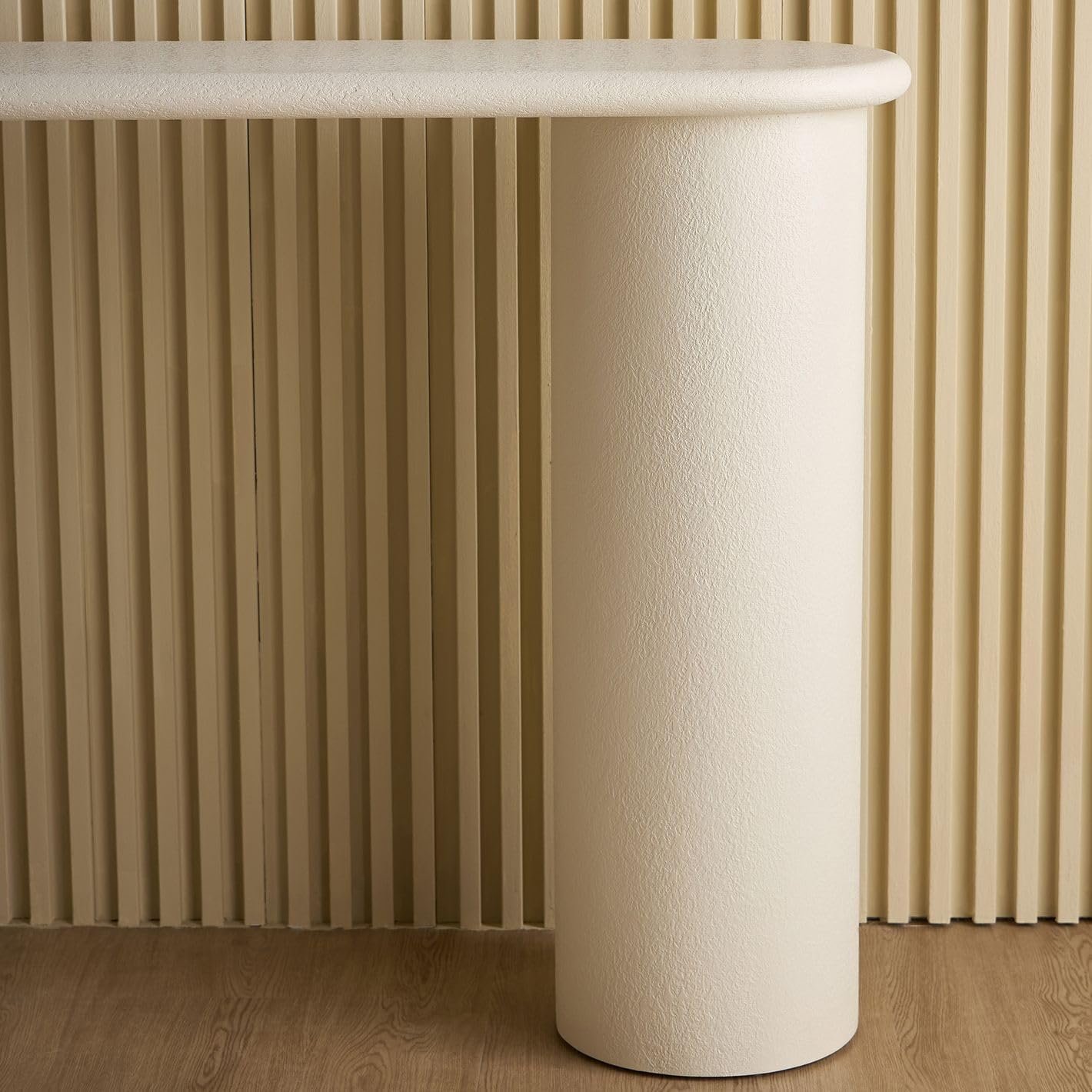 Karnak Pillar Console Table | Modern MDF Console with Plaster Finish & Sleek Pillar Legs | Hallway & Living Room Furniture (Black) - Image 19