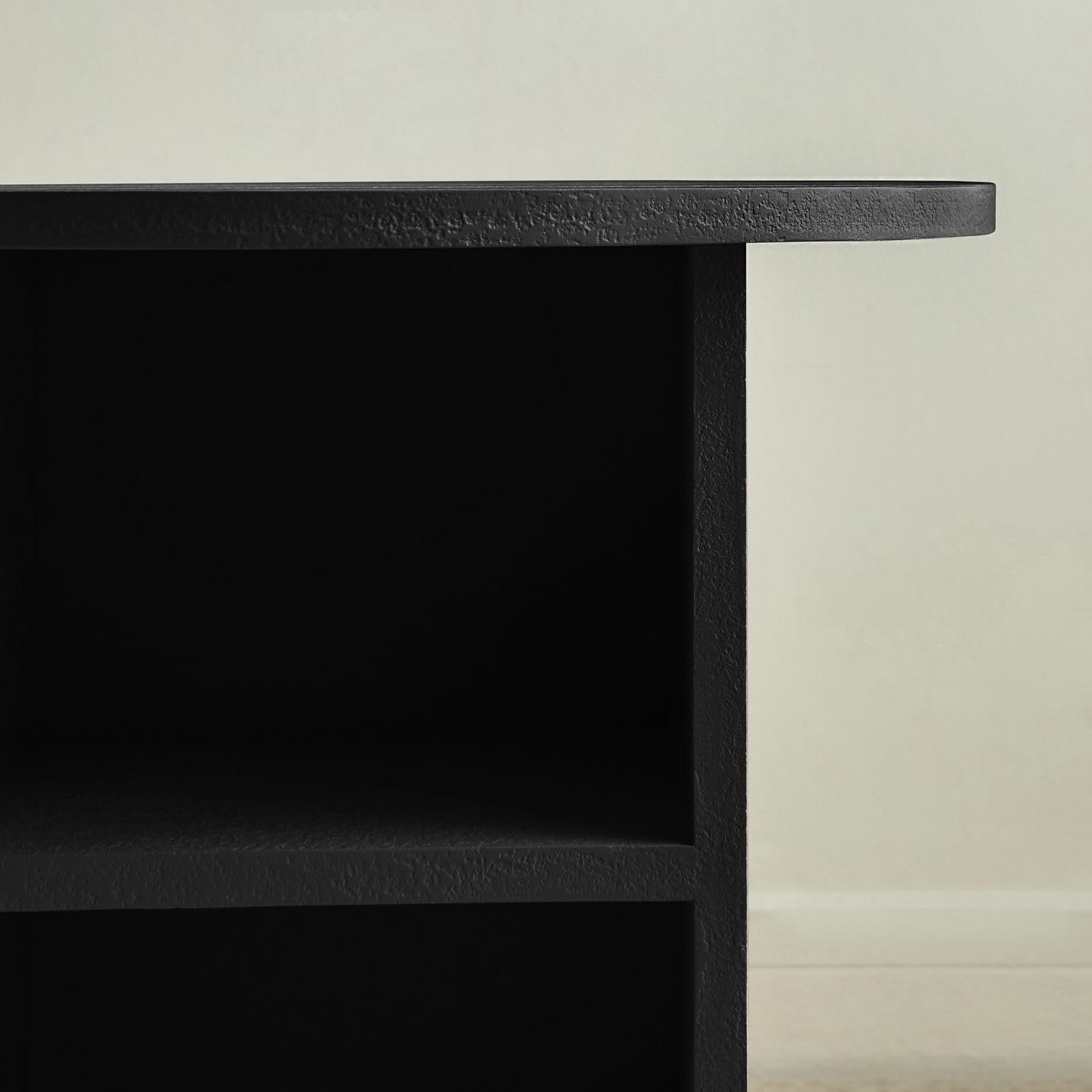 Karnak Seaside Side Table – Modern Round Accent Table for Living Room & Bedroom – Engineered Wood Design (Biege) - Image 10