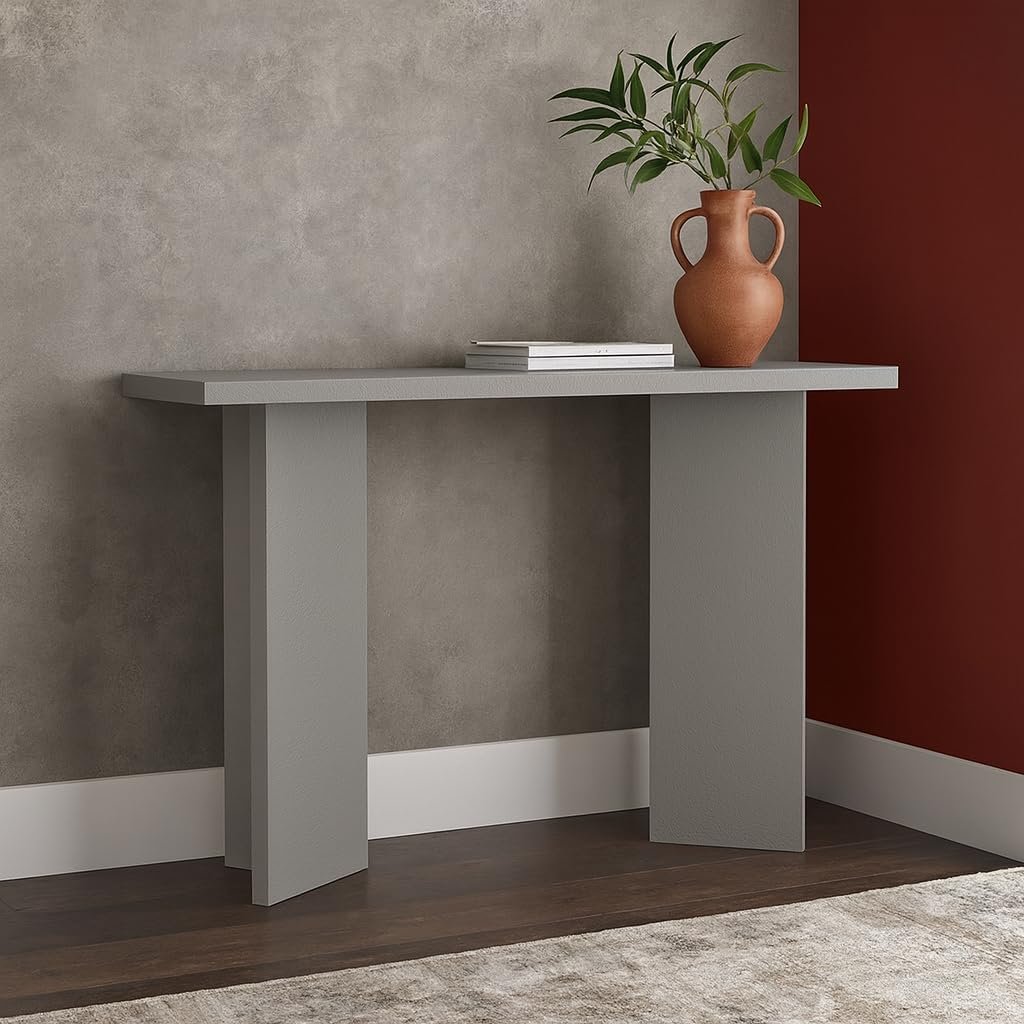 Karnak Whisper Console Table | Modern Engineered Wood Console with Textured Finish | Stylish Hallway & Living Room Furniture (Biege) - Image 13