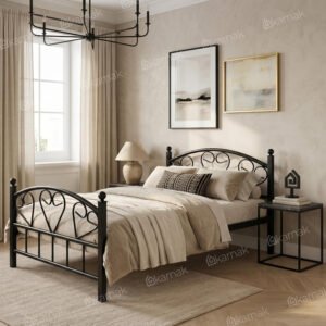 Alternative view of Karnak Kampyli Heavy Duty Metal Single Size Bed | Modern Steel Bed Frame Space-Saving & Durable Design Steel Frame for Home, Bedroom, Apartment