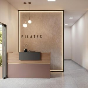 Karnak Bishock Reception Table 140cm with Lockable Drawers | Front Reception Desk | Multifunctional Modern Office Front Counter Table for Retail Hotel Clinic Workspace
