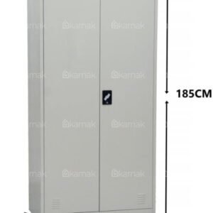 Alternative view of Karnak Guinna 2 Door Metal Filing Cabinet with Locker | Office Cupboard File Storage Cabinet for Home, School & Office Storage (Grey)